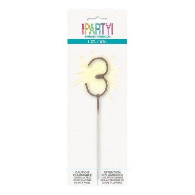 Number 3 Sparkler Flame Candle - огляд і ціна Candle Making Things
