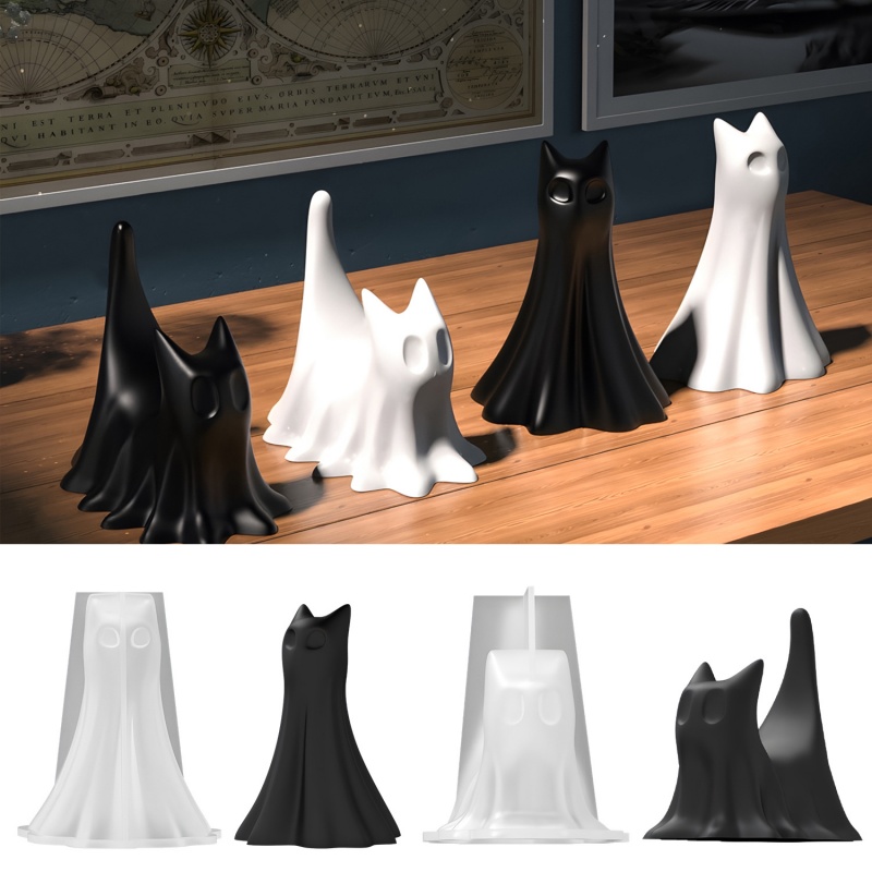 Ghost Cat Halloween Desktop Or - огляд і ціна Candle Making Things