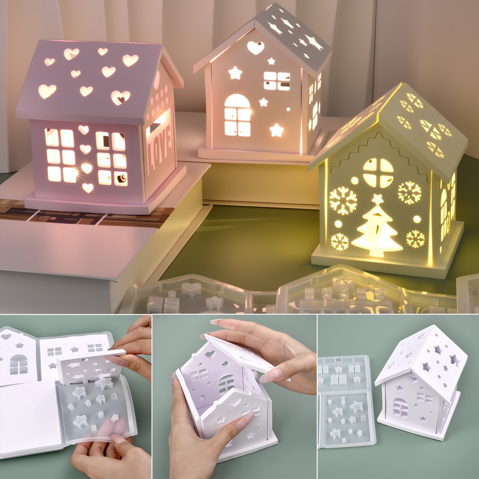 3D House Silicone Mold DIY Chr - огляд і ціна Candle Making Things