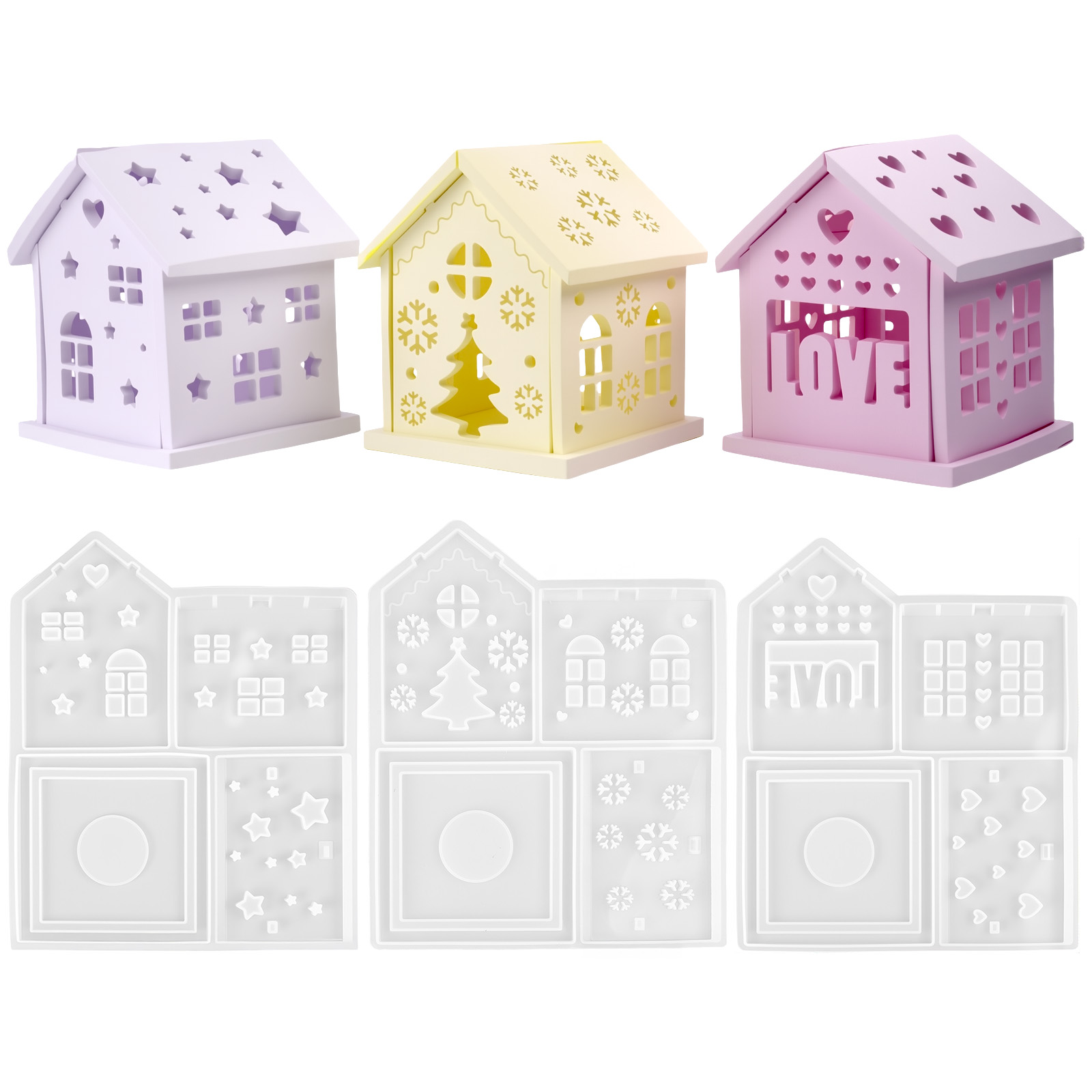 3D House Silicone Mold DIY Chr - огляд і ціна Candle Making Things