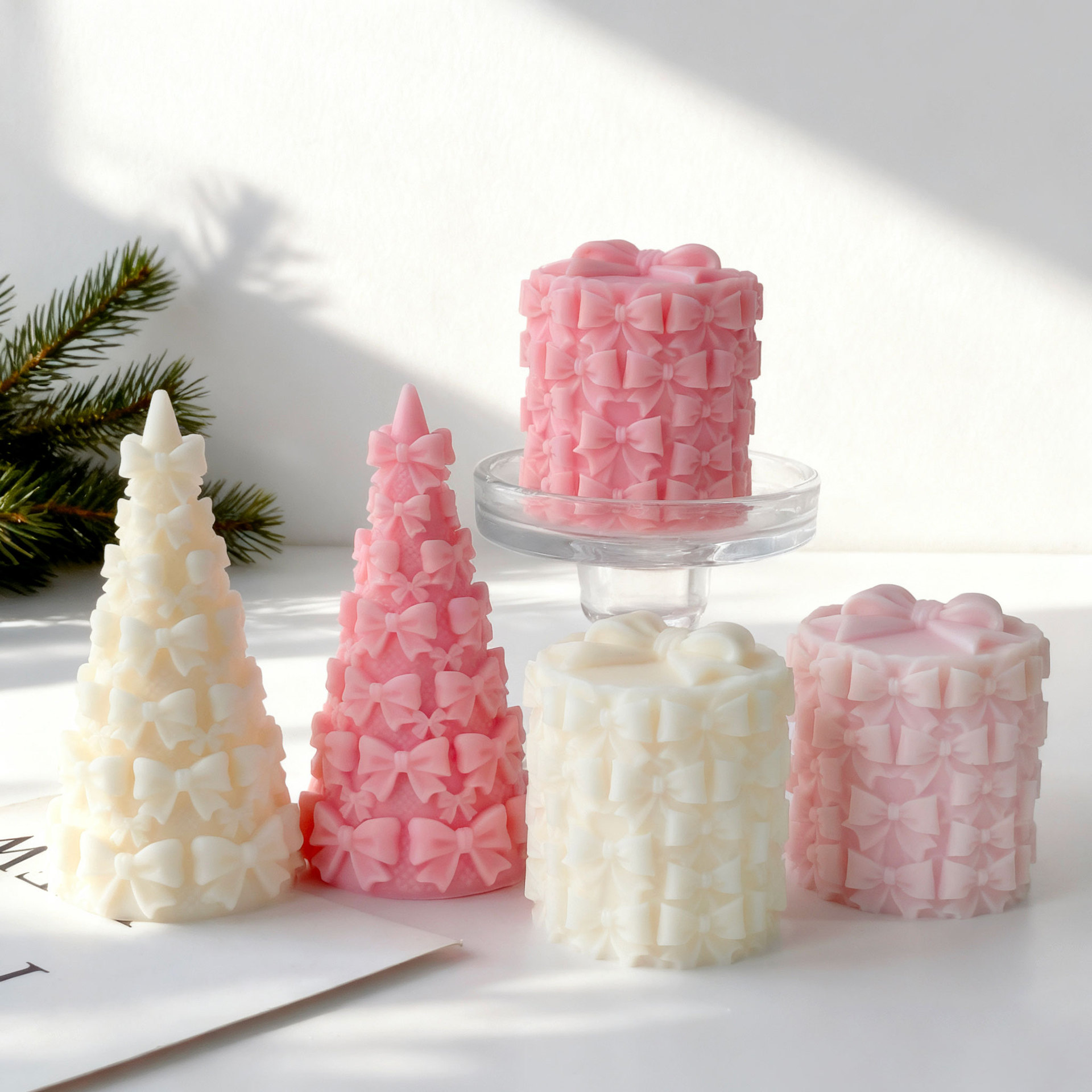 3D Bow Tie Christmas Tree Gift - огляд і ціна Kraft Box Candle