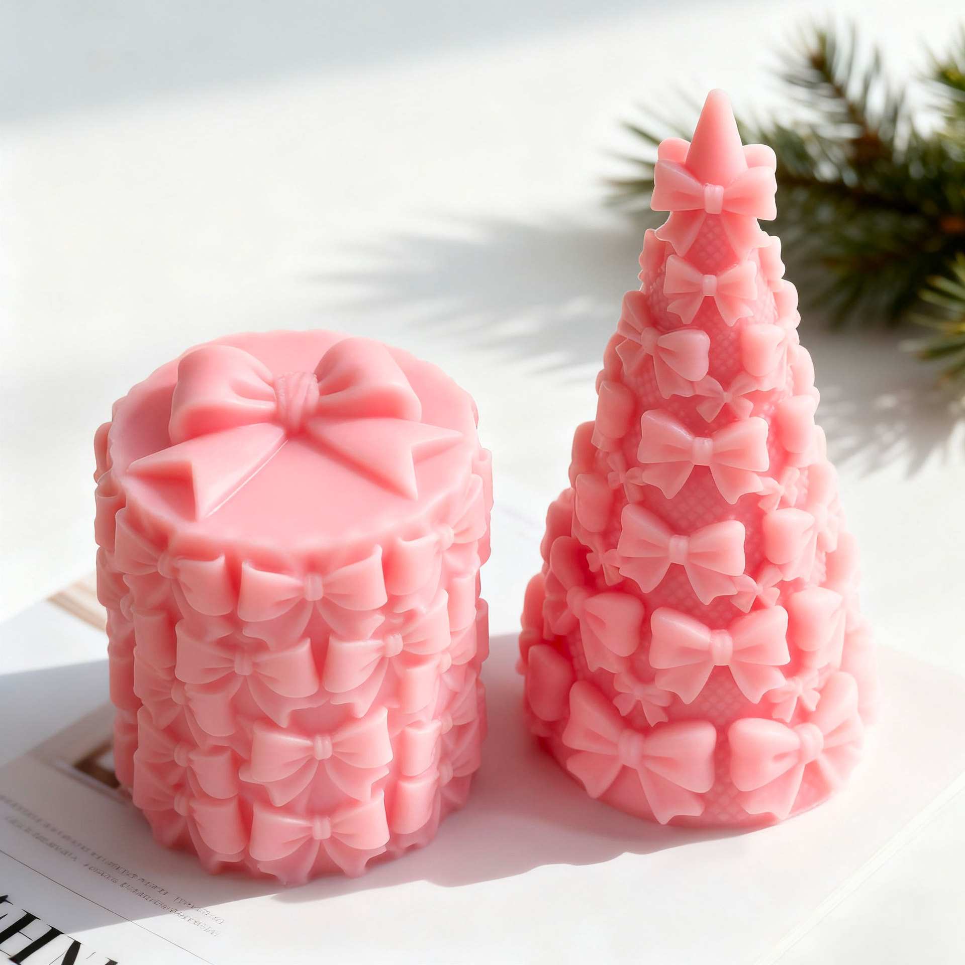 3D Bow Tie Christmas Tree Gift - огляд і ціна Kraft Box Candle