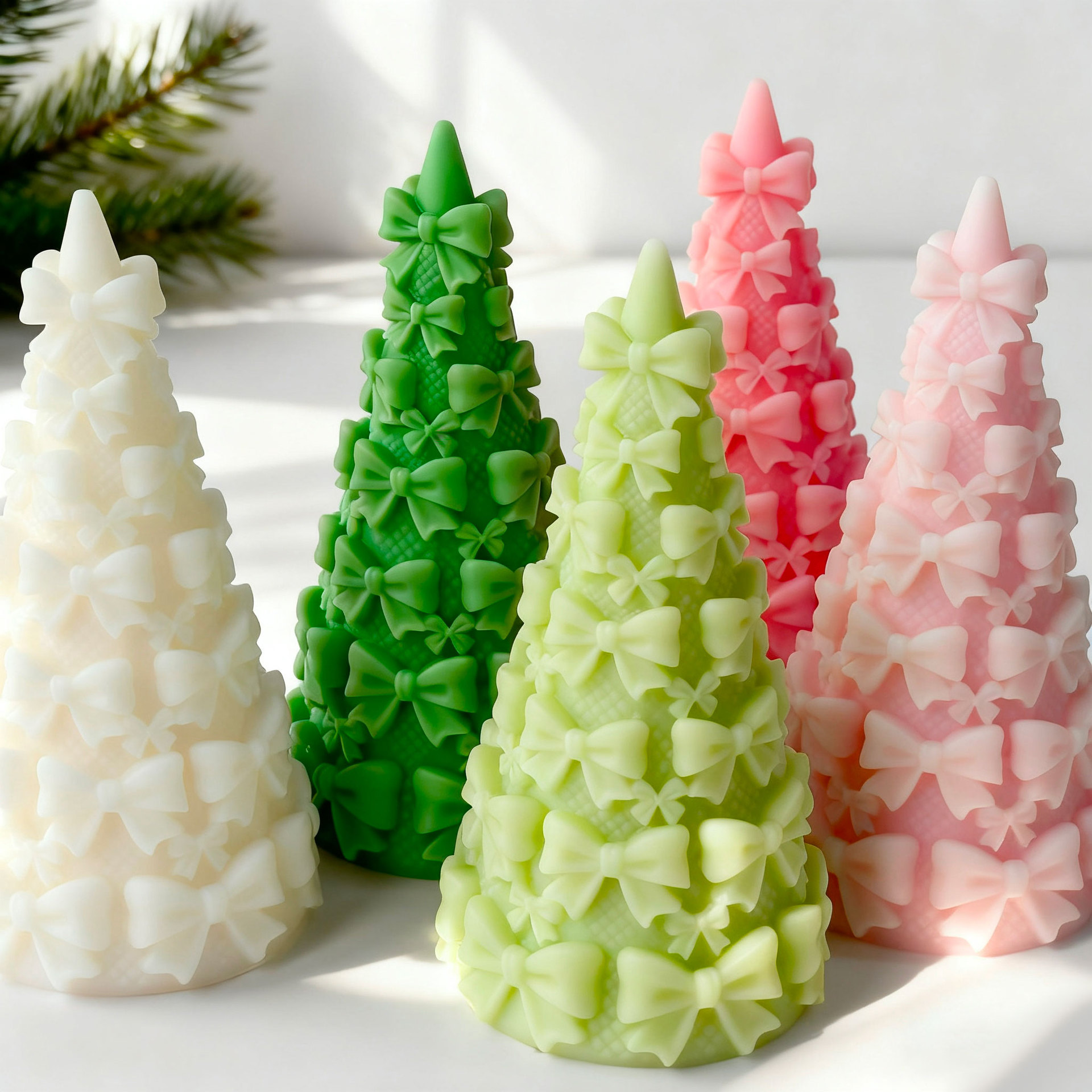 3D Bow Tie Christmas Tree Gift - огляд і ціна Kraft Box Candle