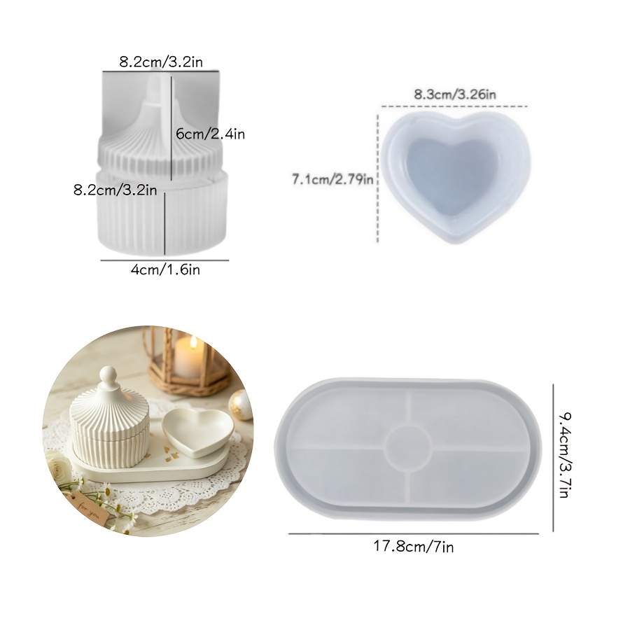 4pcs Resin Silicone Mold Suita - огляд і ціна Kraft Box Candle
