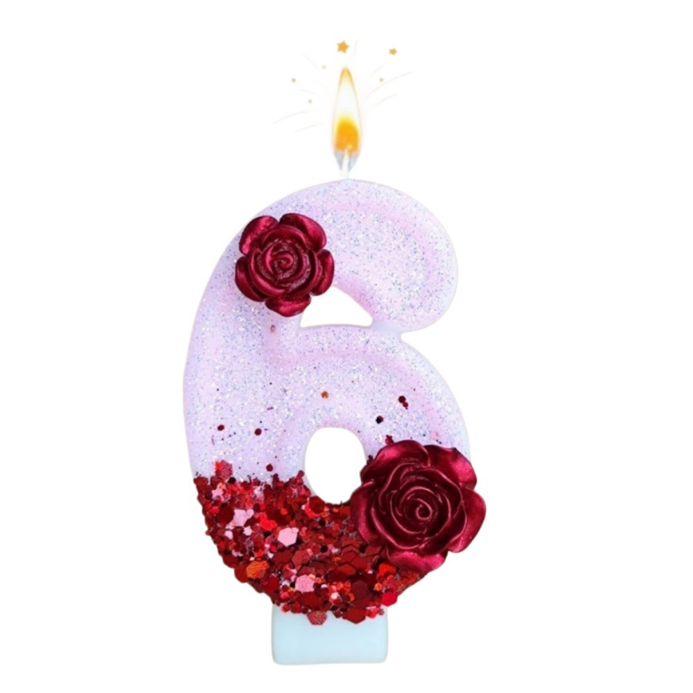 Number Pink Glitter Red Rose F - огляд і ціна Candle Making Things