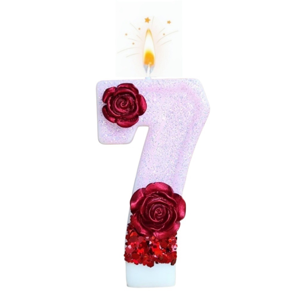 Number Pink Glitter Red Rose F - огляд і ціна Candle Making Things