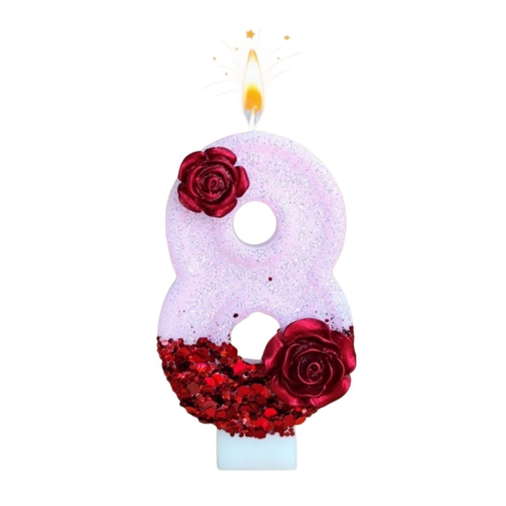 Number Pink Glitter Red Rose F - огляд і ціна Candle Making Things
