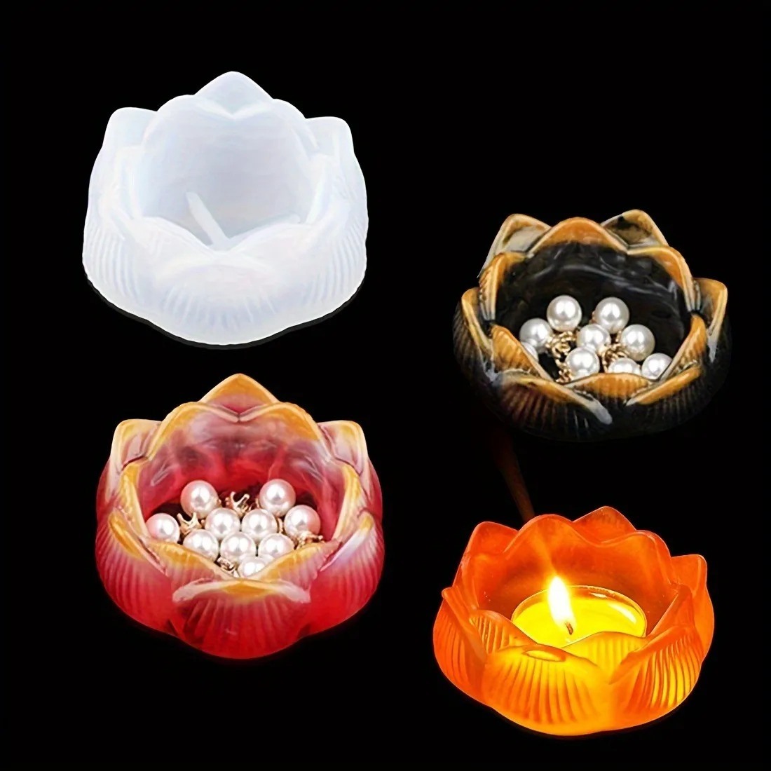 1pc DIY Lotus Flower Silicone  - огляд і ціна Kraft Box Candle