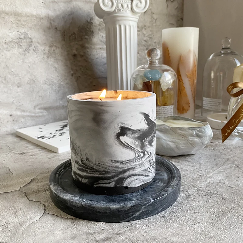 3 Sizes Round Cement Concrete  - огляд і ціна Kraft Box Candle