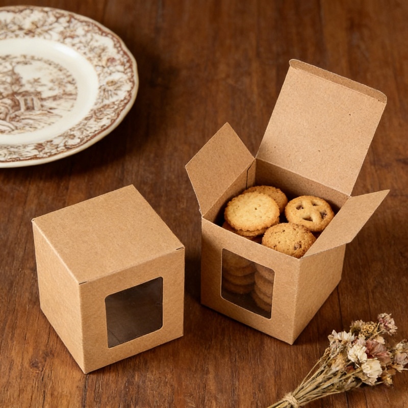 Brown Kraft Paper Boxes with P - огляд і ціна Kraft Box Candle
