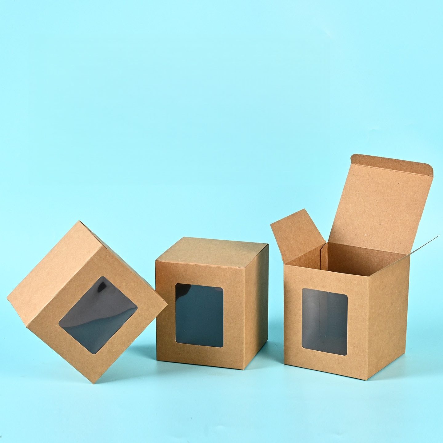 Brown Kraft Paper Boxes with P - огляд і ціна Kraft Box Candle