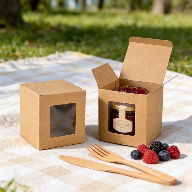 Brown Kraft Paper Boxes with P - огляд і ціна Kraft Box Candle
